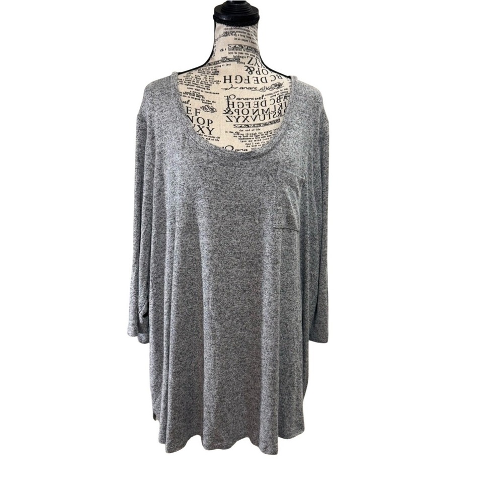 Lane‎ Bryant Heather Gray Knit Top